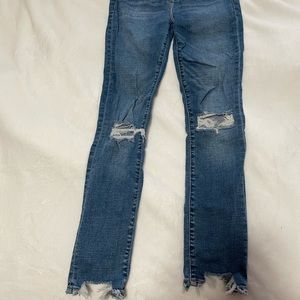 Chewed hem skinny jeans Abercrombie